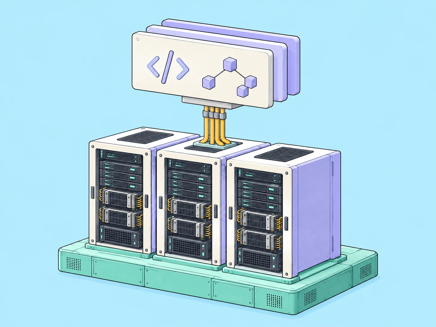 A customer's software stack connects directly to a Northsea-operated compute cluster.